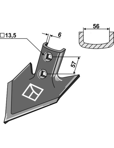 Soc triangulaire 150 x 6