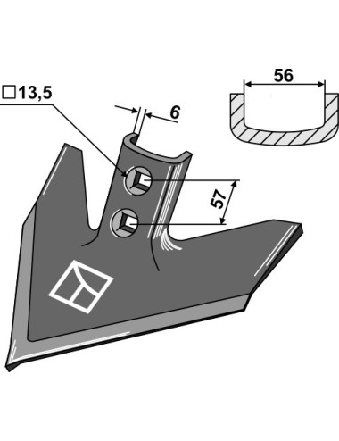 Soc triangulaire 200 x 6