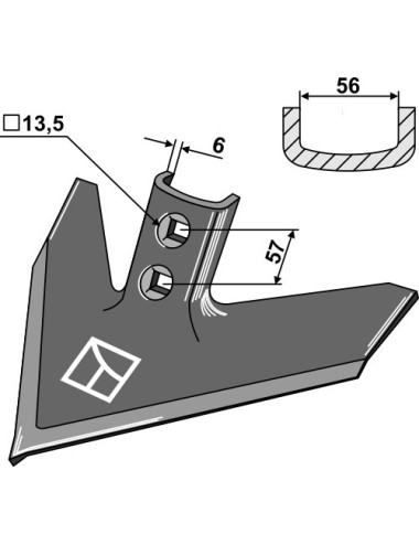 Soc triangulaire 250 x 6