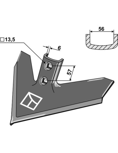 Soc triangulaire 355 x 6