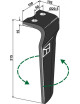 Dent pour herses rotatives, modèle gauche