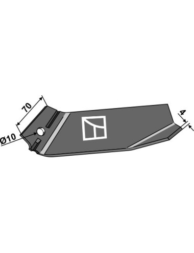 Soc buttoir 210mm - gauche