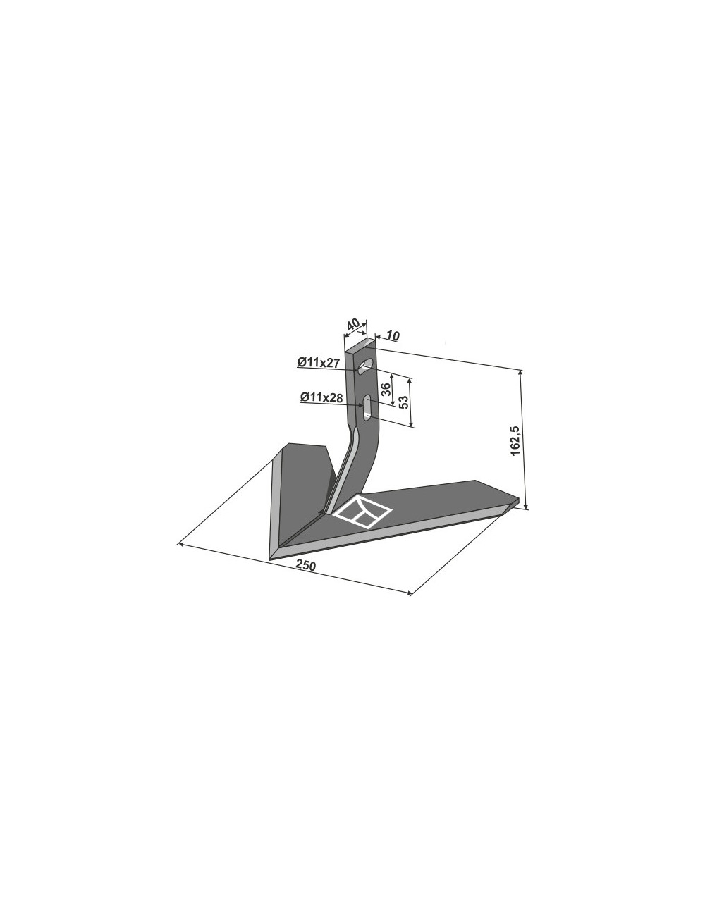 Soc à ailette 250mm