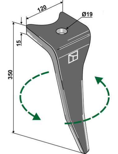 Dent pour herses rotatives,...
