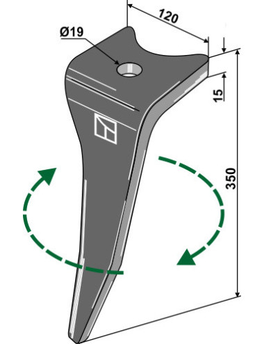 Dent pour herses rotatives,...