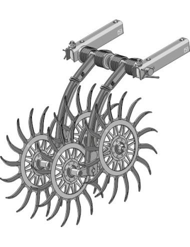 Roue étoile pour houe rotative, élément compl.