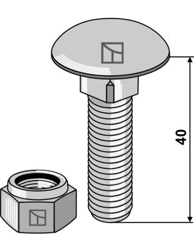 Boulon à tête bombée avec...