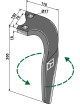 Dent pour herses rotatives, modèle gauche