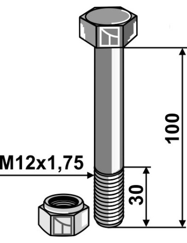 Boulon avec écrou à...