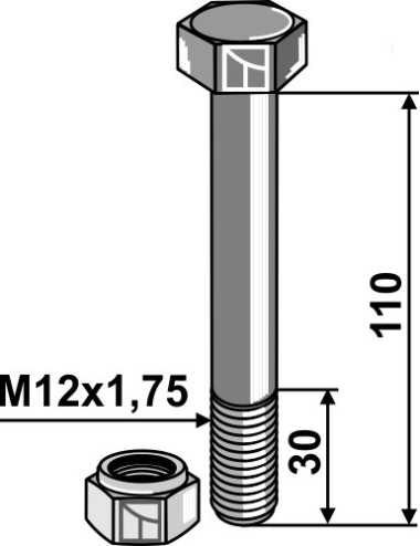 Boulon avec écrou à...