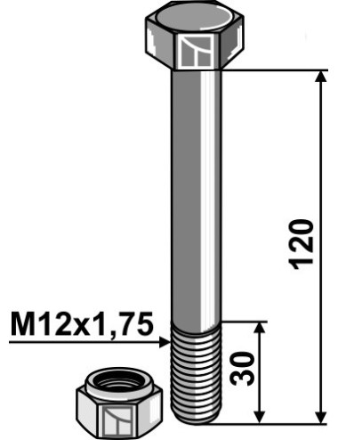 Boulon avec écrou à...