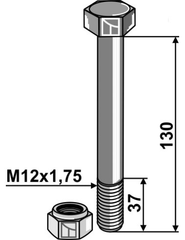 Boulon avec écrou à...