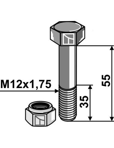 Boulon avec écrou à...