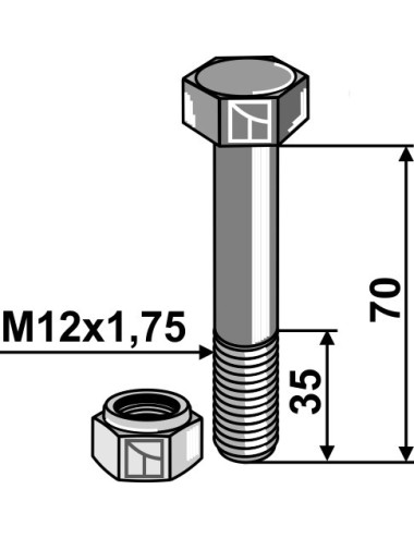 Boulon avec écrou à...