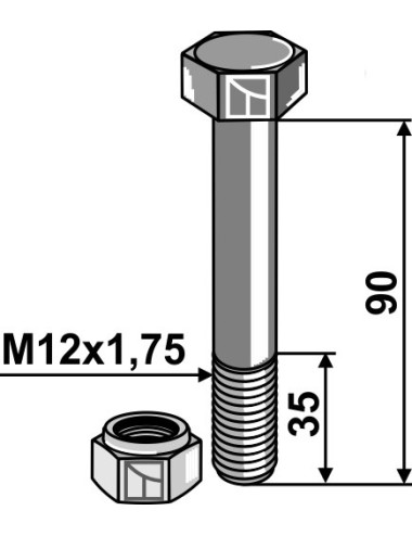 Boulon avec écrou à...
