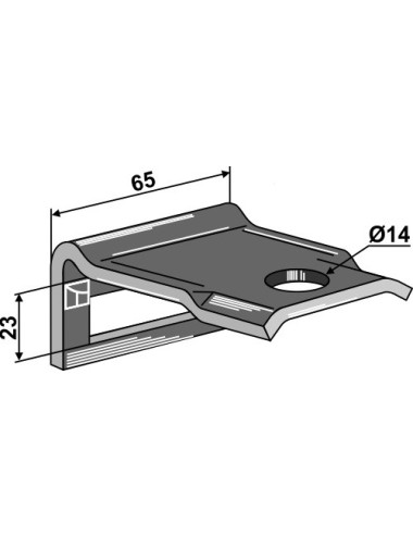 Bride de fixation pour dent 45 x 10