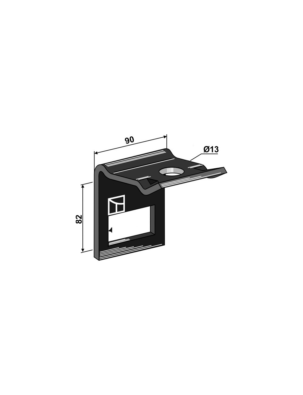 Bride de fixation pour dent 60 x 10