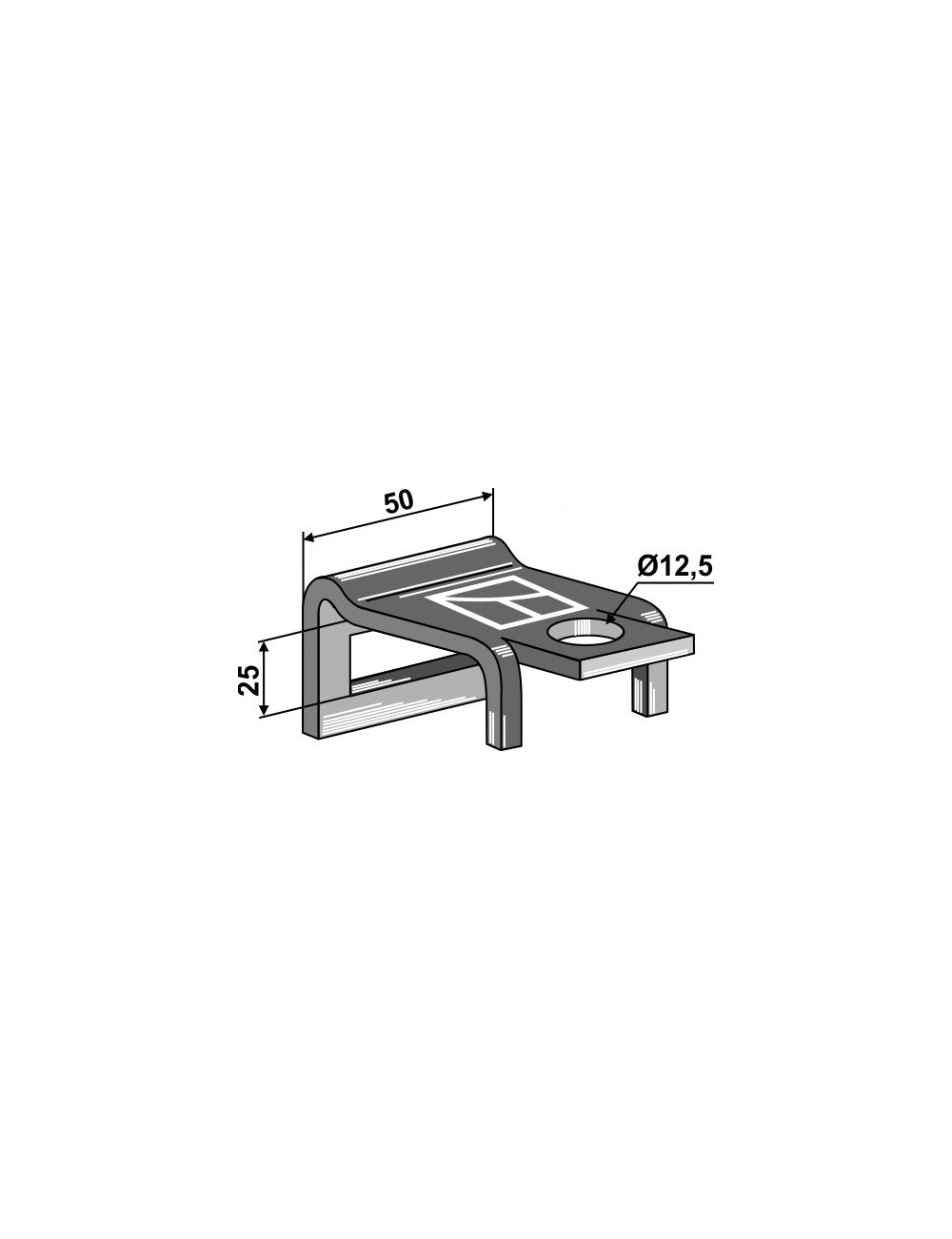 Bride de fixation pour dent 32 x 10