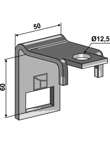 Bride de fixation pour dent 32 x 10