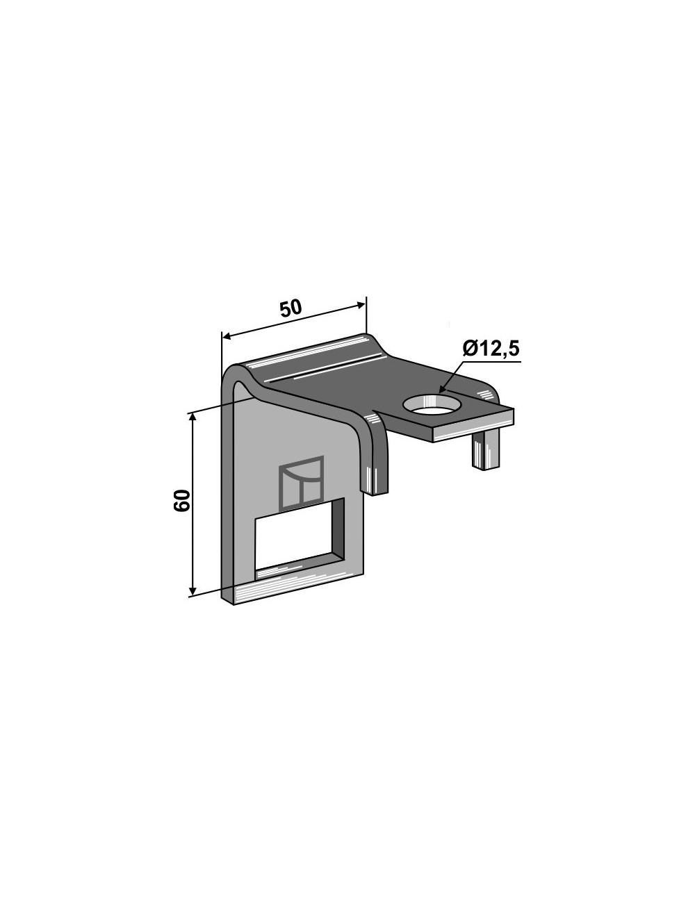 Bride de fixation pour dent 32 x 10