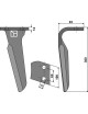 Dent pour herses rotatives, modèle droit