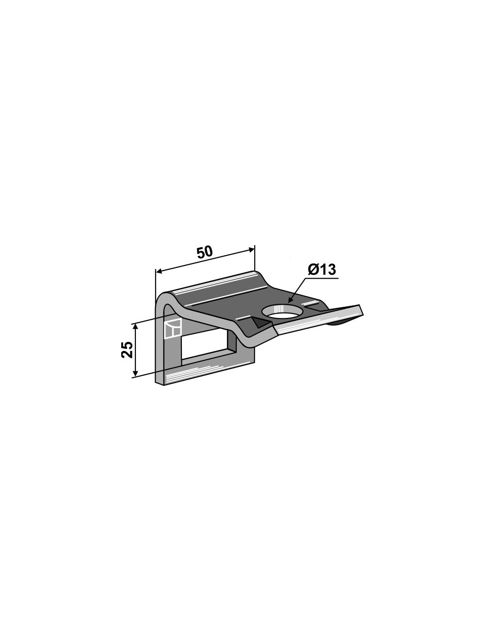 Bride de fixation pour dent 32x10 - 32x12