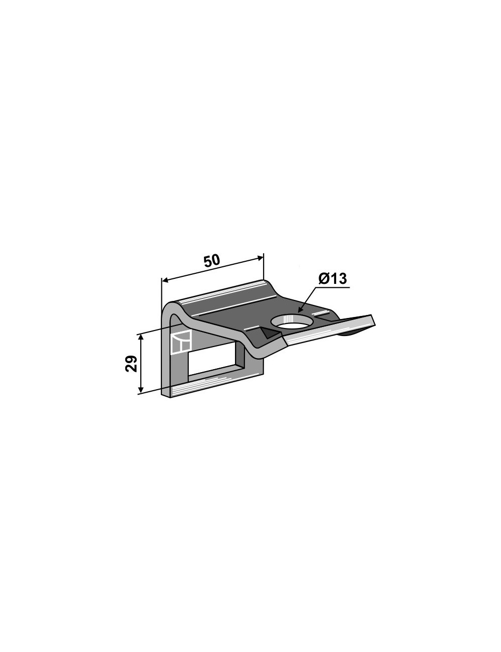 Bride de fixation pour dent 32 x 10
