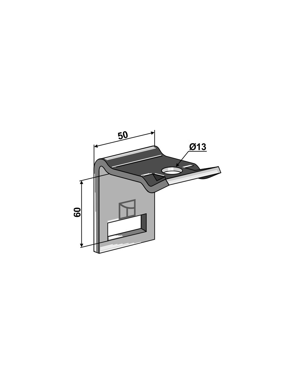 Bride de fixation pour dent 32 x 10