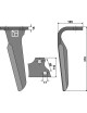 Dent pour herses rotatives, modèle droit