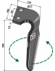 Dent pour herses rotatives, modèle gauche