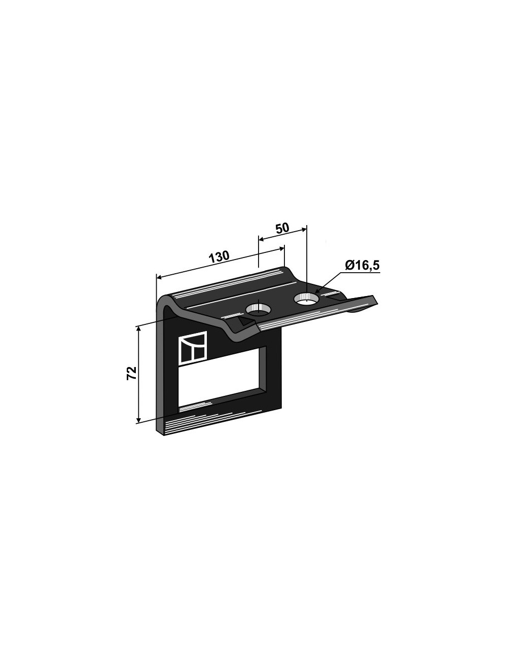 Bride de fixation pour dent 90x13