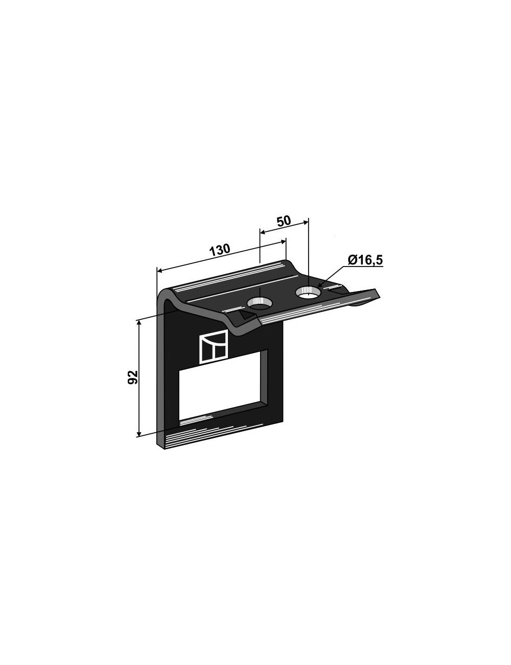 Bride de fixation pour dent 90x13