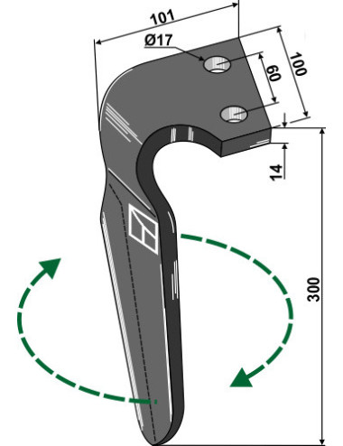 Dent pour herses rotatives,...
