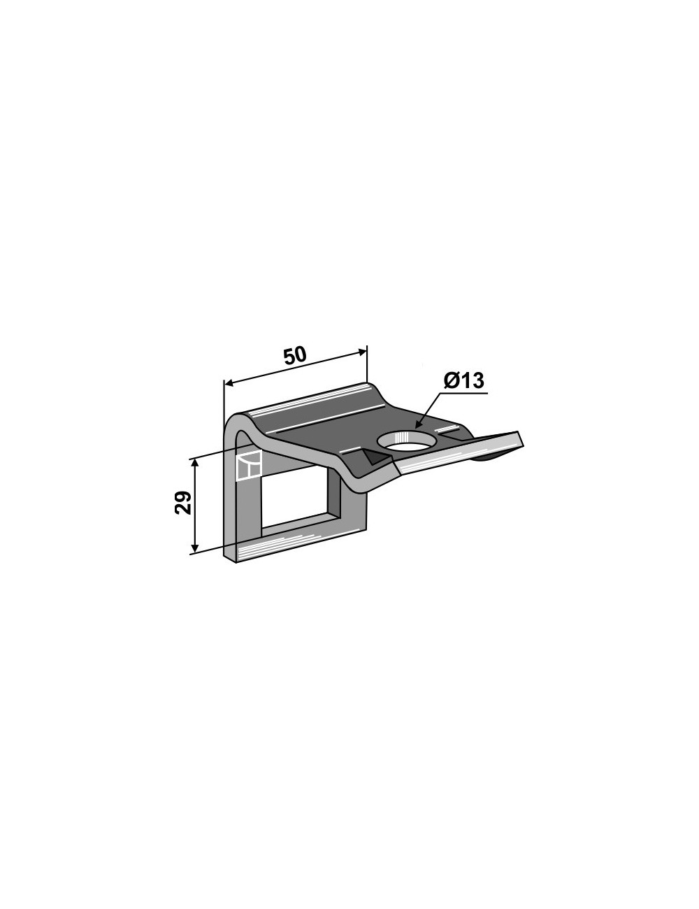 Bride de fixation pour dent 32 x 10