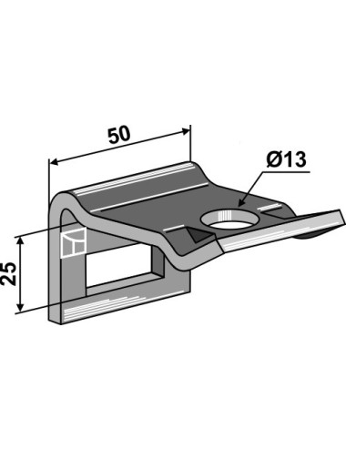 Bride de fixation pour dent 32 x 10
