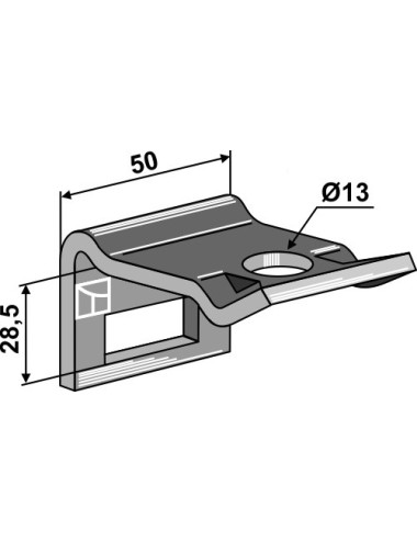 Bride de fixation pour dent 32 x 10