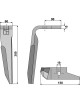 Dent pour herses rotatives, modèle gauche