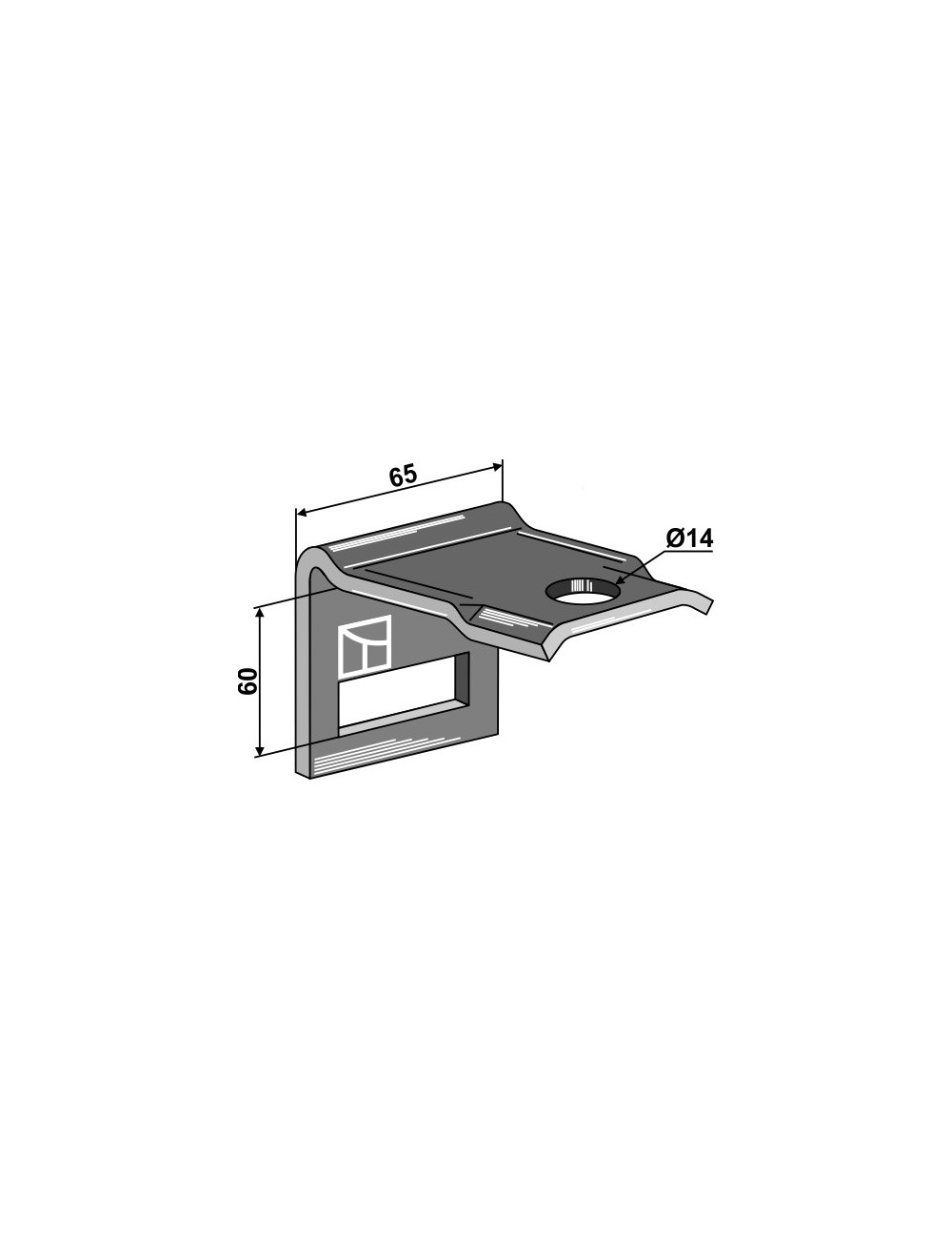 Bride de fixation pour dent 45 x 10