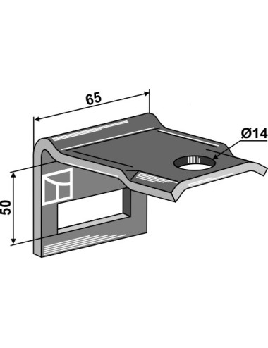 Bride de fixation pour dent 45 x 10