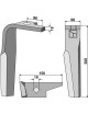 Dent pour herses rotatives, modèle gauche