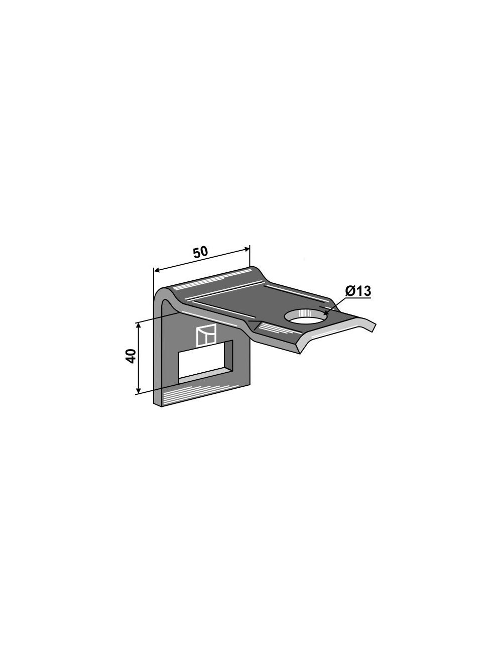 Bride de fixation pour dent 32 x 10