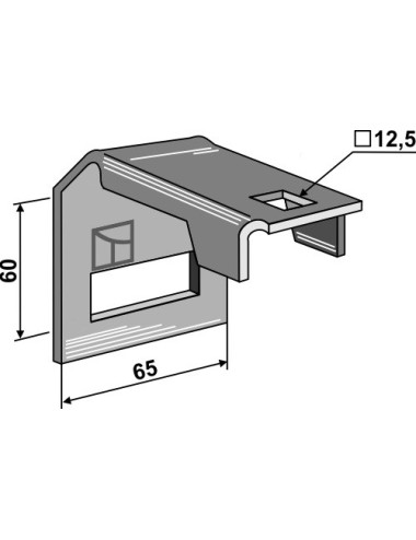 Bride de fixation pour dent 45 x 10