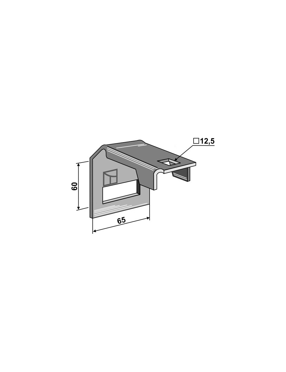 Bride de fixation pour dent 45 x 10