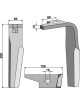 Dent pour herses rotatives, modèle droit