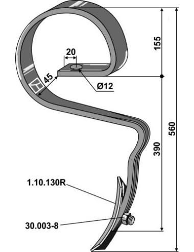 Dent élastique