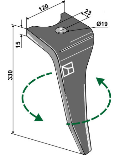 Dent pour herses rotatives,...