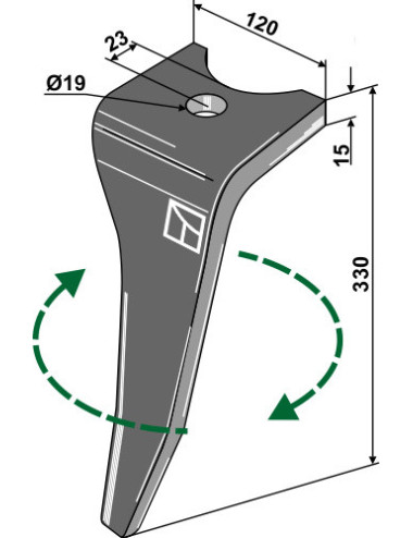 Dent pour herse rotative,...