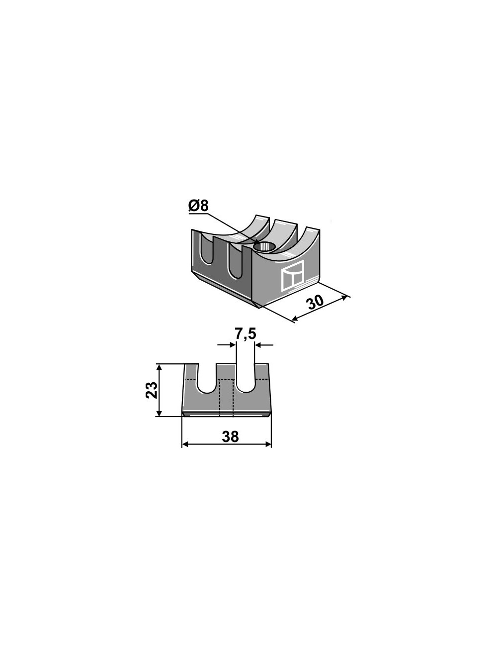 Bride de fixation seulement pour 10.HS-E1 - 10.HS-E2