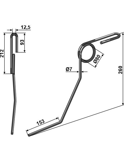 Griffe flexible - gauche