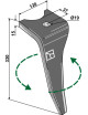 Dent pour herses rotatives, modèle gauche